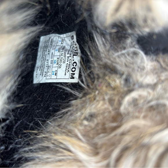 Sorel Dark Brown Joan of arctic Fur-Lined Winter lace up Boots preppy Y2K size 7 - Picture 6 of 7